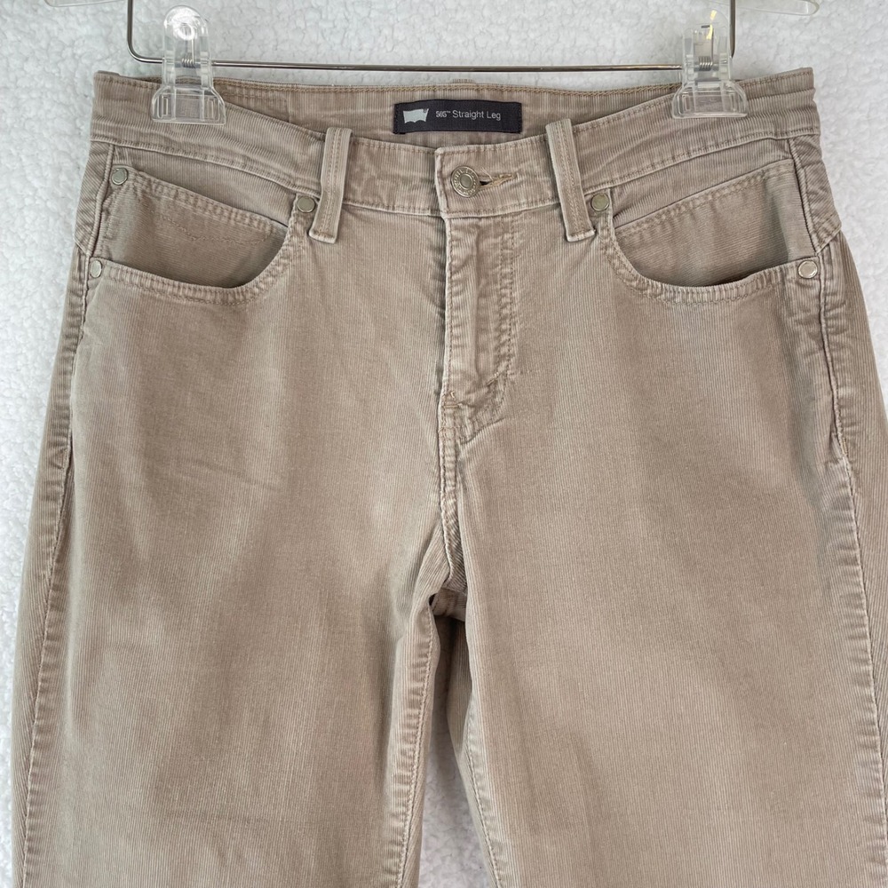 Levis 505 Straight Leg Corduroy Pants Mens 30x31 Tan Khaki 15608-0006 Cords